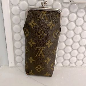 Louis Vuitton Vintage Kisslock Glasses Case Coin Wallet